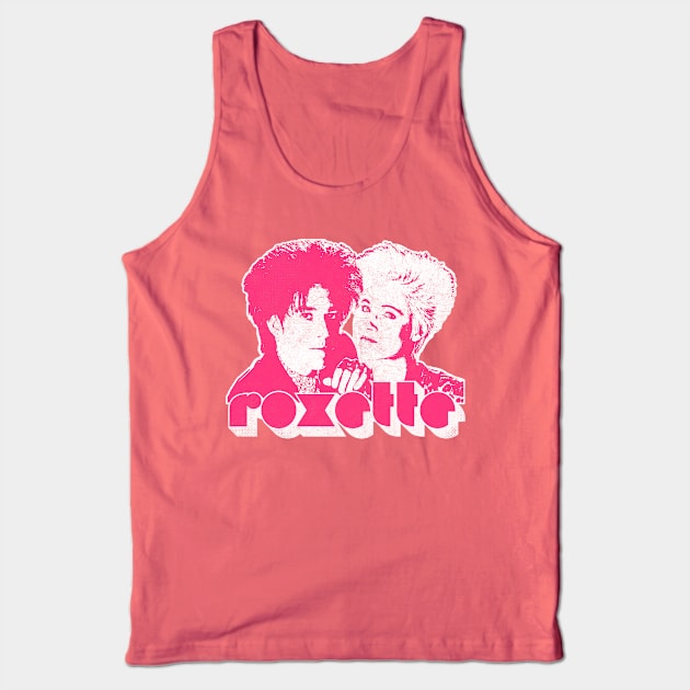 Roxette / Faded Style  Distressed 90s Aesthetic Fan Design Tank Top by DankFutura